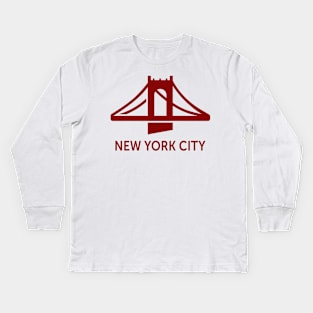 New York City Bridge Kids Long Sleeve T-Shirt